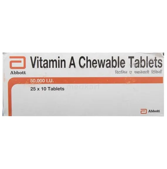 vitamin a chew tablet 30's